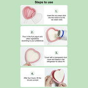 Heart-shaped silicon popsicle molds (Pack of 2)