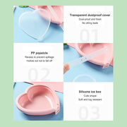 Heart-shaped silicon popsicle molds (Pack of 2)