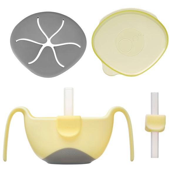 B.Box bowl + straw + snack trap + lid