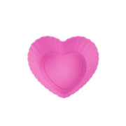 Heart-shaped silicon cupcake molds (set of 6)