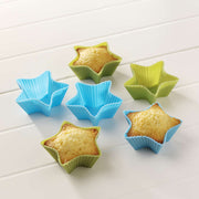 Star-shaped silicon cupcake molds (set of 6)