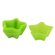 Star-shaped silicon cupcake molds (set of 6)