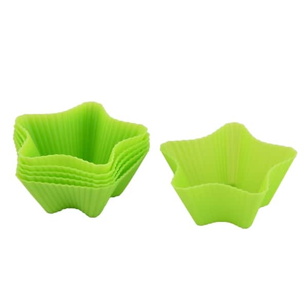Star-shaped silicon cupcake molds (set of 6)
