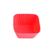 Square-shaped silicon cupcake molds (set of 6)