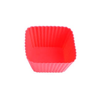 Square-shaped silicon cupcake molds (set of 6)